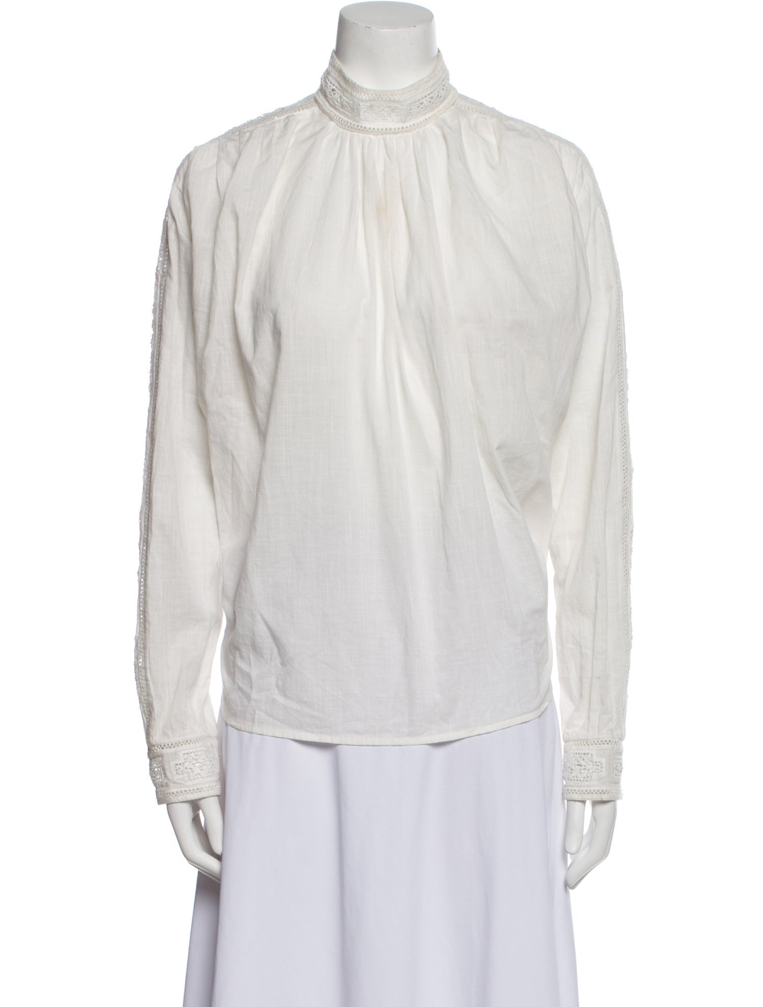 Zadig & Voltaire Mock Neck Long Sleeve Blouse