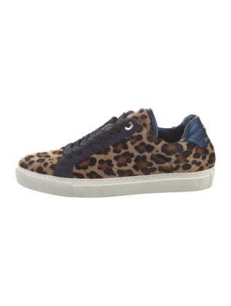 Zadig & Voltaire Ponyhair Animal Print Sneakers