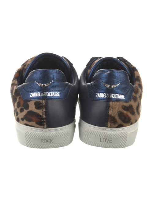 Zadig & Voltaire Ponyhair Animal Print Sneakers