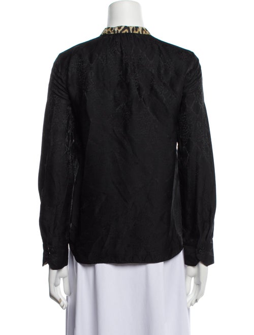 Zadig & Voltaire Mock Neck Long Sleeve Blouse