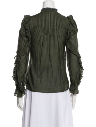 Zadig & Voltaire Mock Neck Long Sleeve Blouse