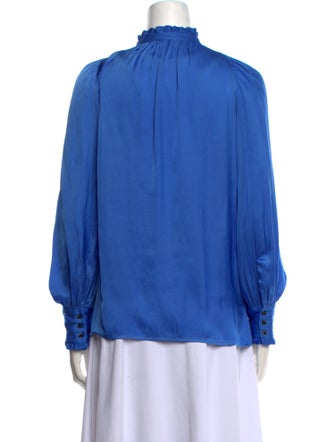Zadig & Voltaire Mock Neck Long Sleeve Blouse