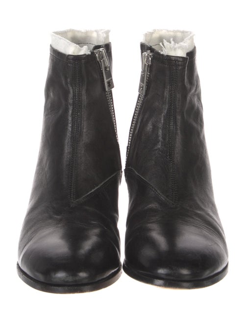 Zadig & Voltaire Leather Raw-Edge Trim Boots