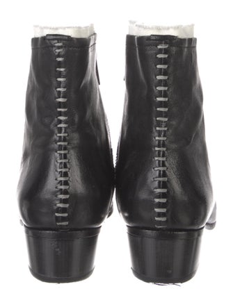 Zadig & Voltaire Leather Raw-Edge Trim Boots