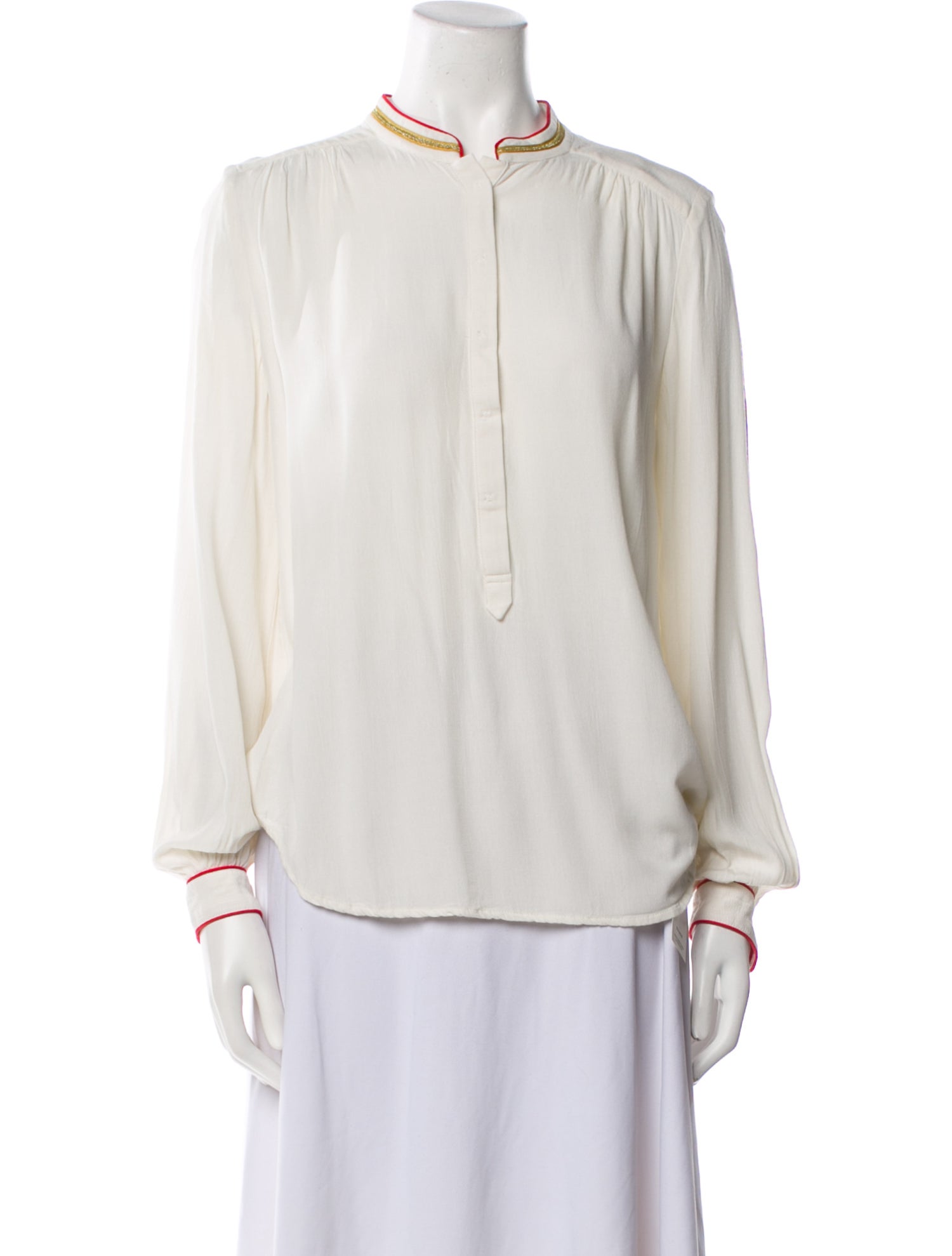Zadig & Voltaire Silk Mock Neck Blouse
