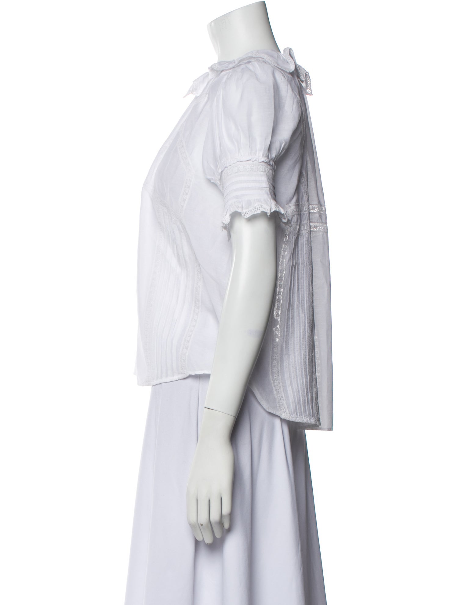 Zadig & Voltaire Mock Neck Short Sleeve Blouse