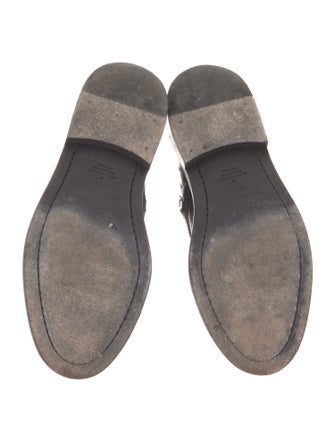 Zadig & Voltaire Leather Chain-Link Accents Combat Boots