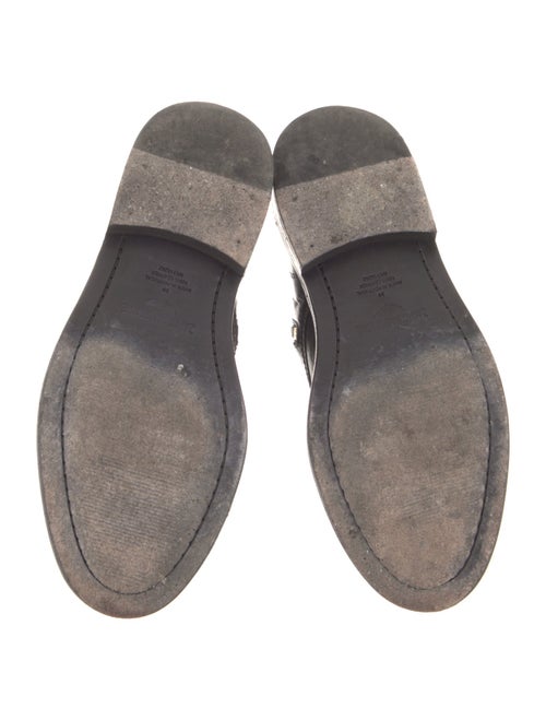 Zadig & Voltaire Leather Chain-Link Accents Combat Boots