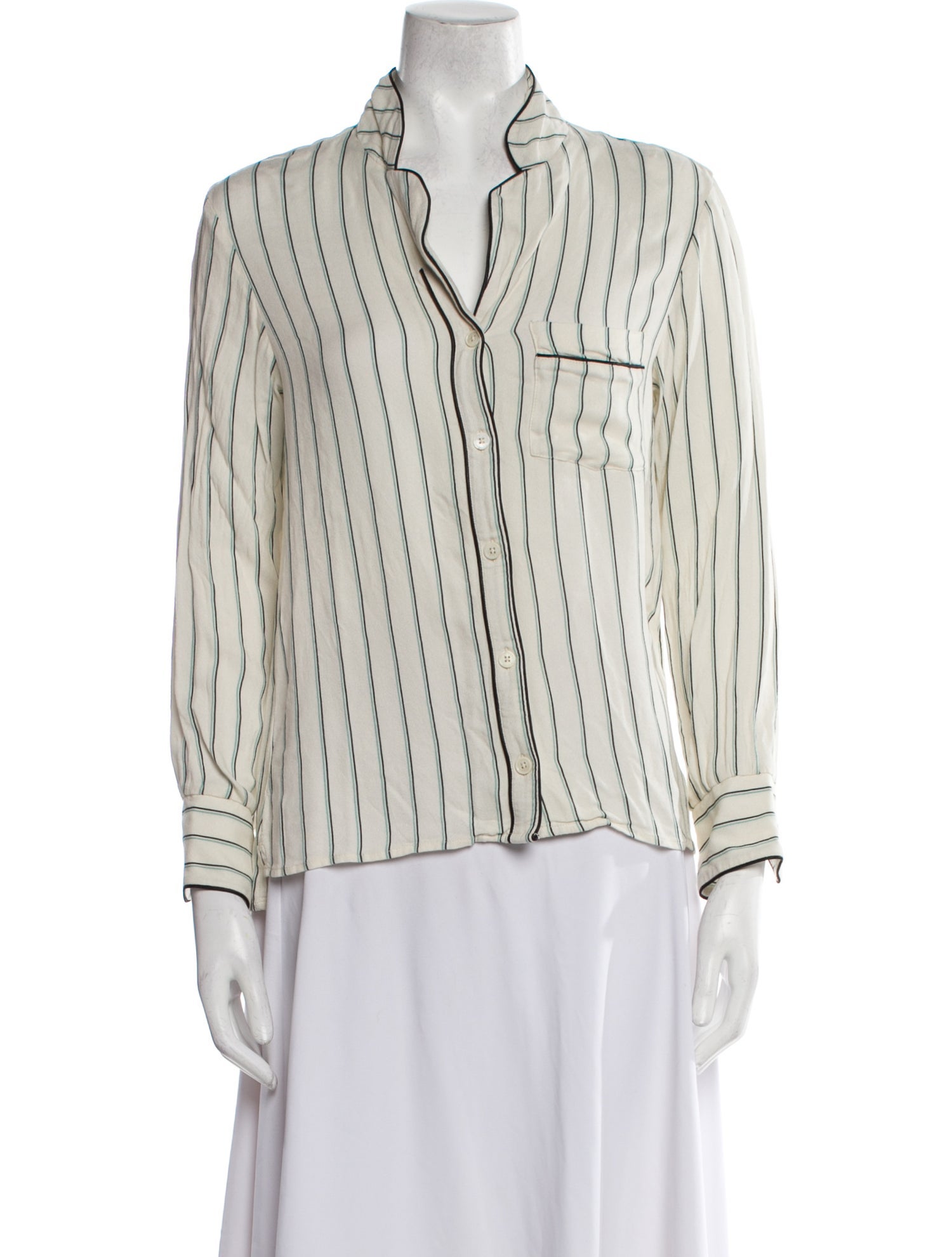 Zadig & Voltaire Striped V-Neck Blouse