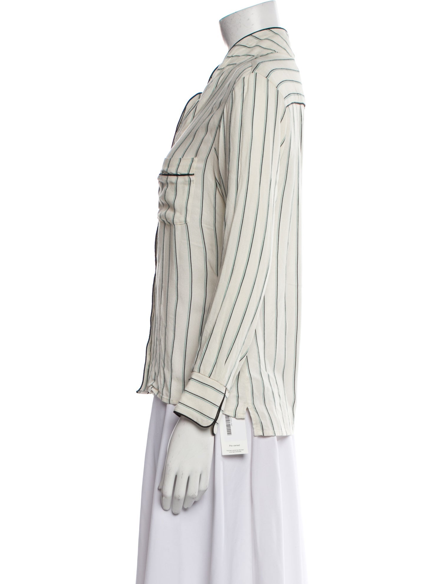 Zadig & Voltaire Striped V-Neck Blouse