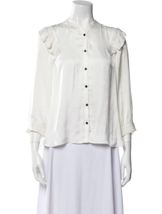 Zadig & Voltaire Three-Quarter Sleeve Button-Up Top