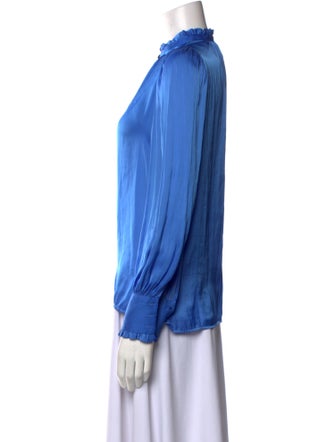 Zadig & Voltaire Mock Neck Long Sleeve Blouse