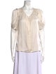 Zadig & Voltaire V-Neck Short Sleeve Blouse