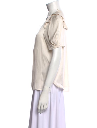 Zadig & Voltaire V-Neck Short Sleeve Blouse