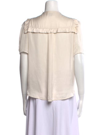 Zadig & Voltaire V-Neck Short Sleeve Blouse