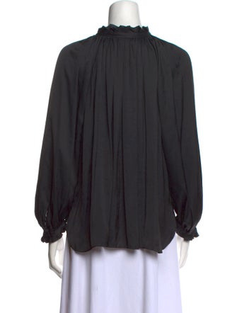 Zadig & Voltaire Mock Neck Long Sleeve Blouse