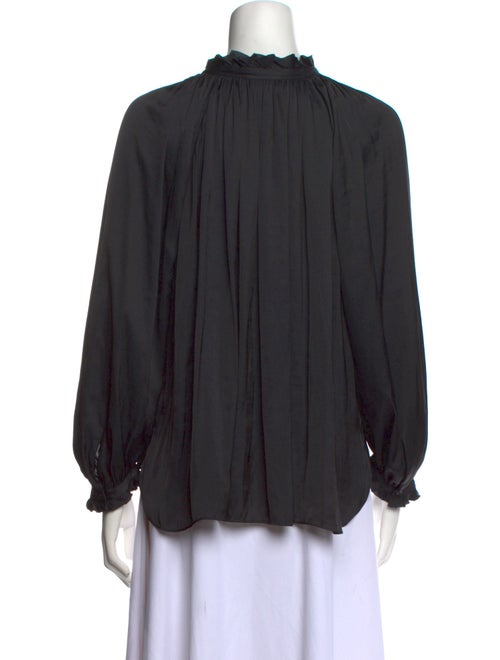Zadig & Voltaire Mock Neck Long Sleeve Blouse