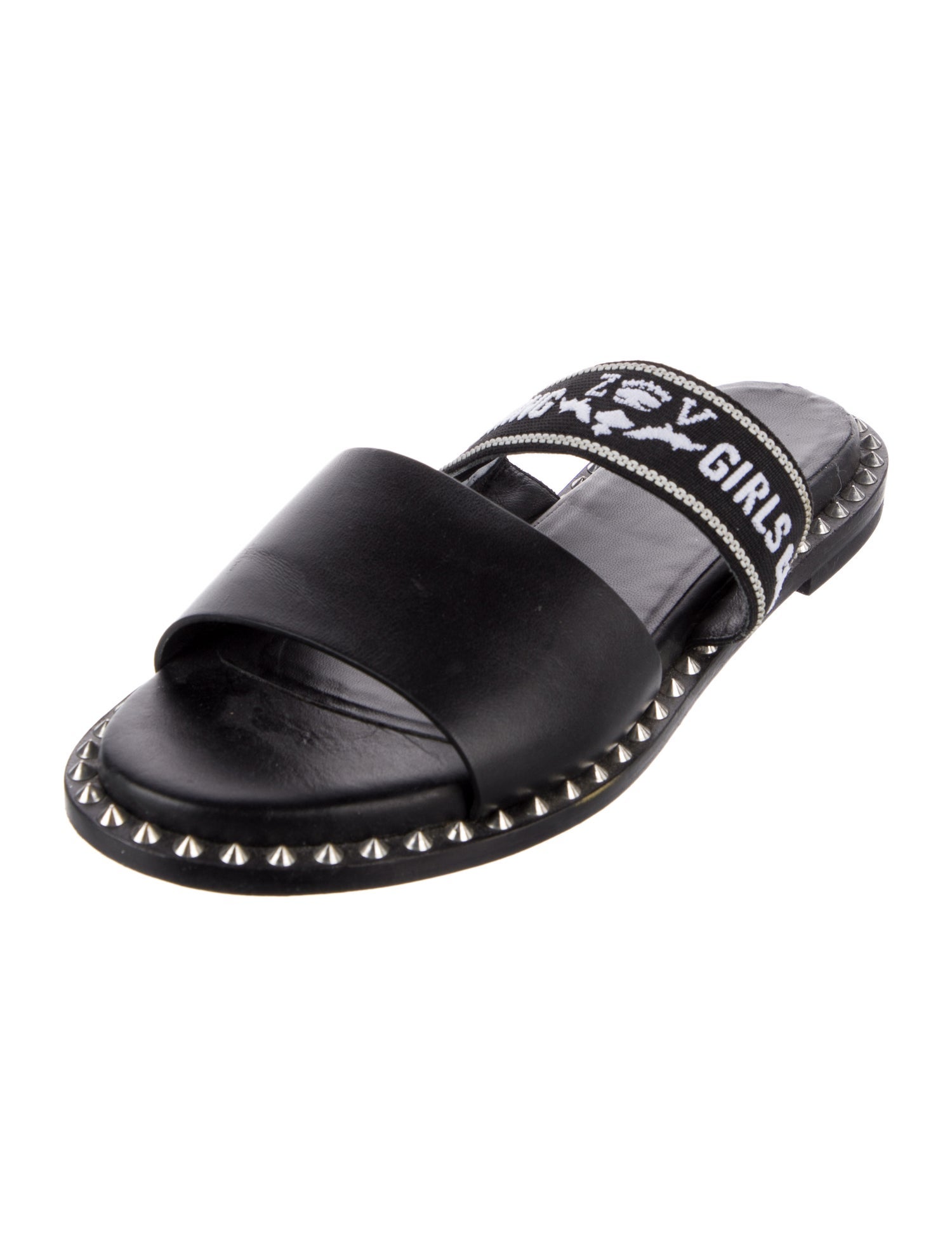 Zadig & Voltaire Leather Printed Slides