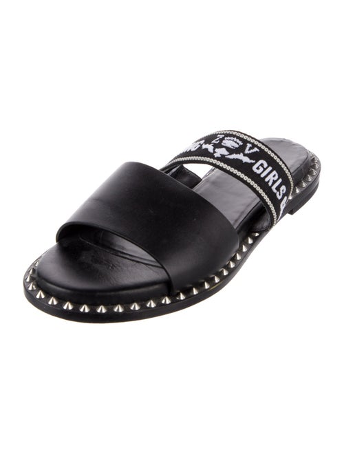 Zadig & Voltaire Leather Printed Slides