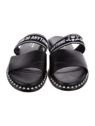 Zadig & Voltaire Leather Printed Slides