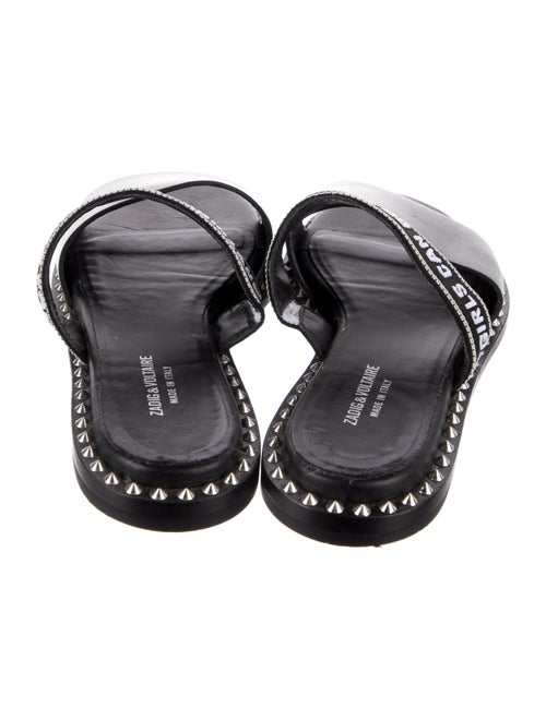 Zadig & Voltaire Leather Printed Slides