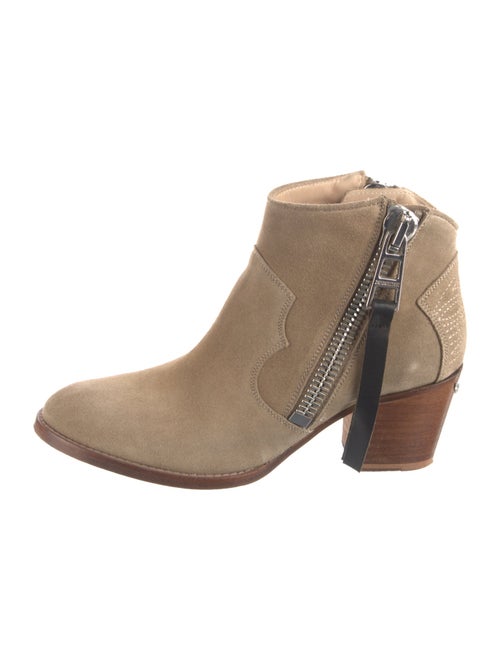 Zadig & Voltaire Suede Embroidered Accent Western Boots