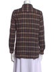 Zadig & Voltaire Plaid Print Long Sleeve Button-Up Top