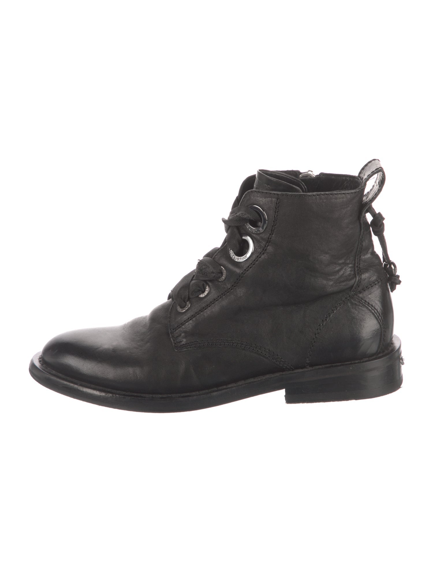 Zadig & Voltaire Laureen Roma Leather Combat Boots