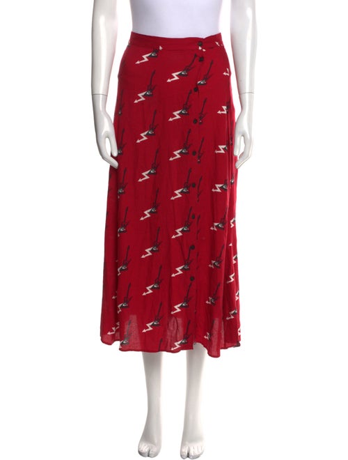 Zadig & Voltaire Floral Print Midi Length Skirt