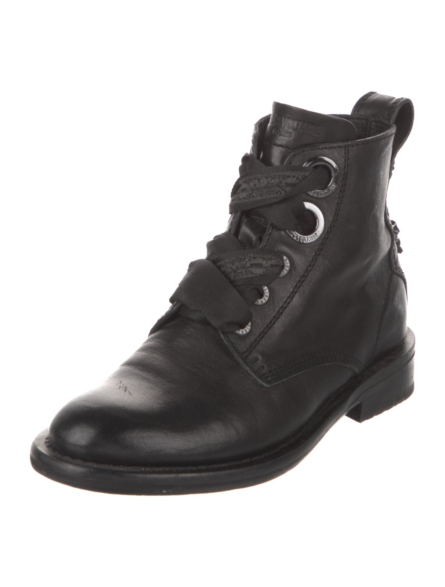 Zadig & Voltaire Leather Combat Boots