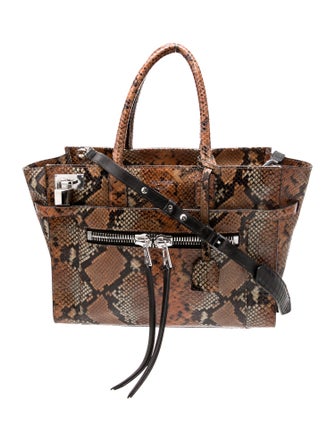 Zadig & Voltaire Embossed Leather Top Handle Bag
