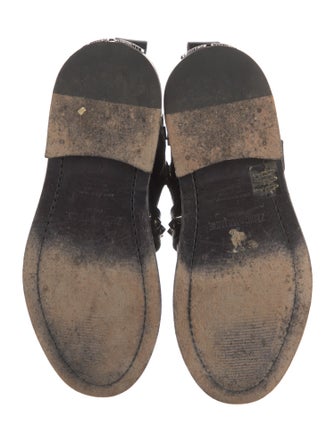 Zadig & Voltaire Leather Studded Accents Combat Boots