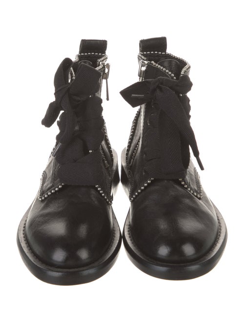 Zadig & Voltaire Leather Combat Boots