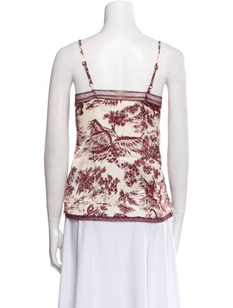 Zadig & Voltaire Floral Print Square Neckline Top