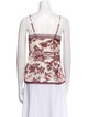 Zadig & Voltaire Floral Print Square Neckline Top