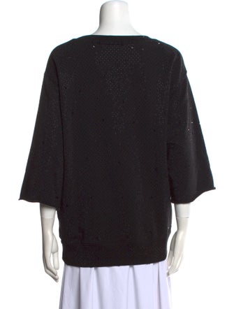 Zadig & Voltaire Bateau Neckline Three-Quarter Sleeve Sweatshirt