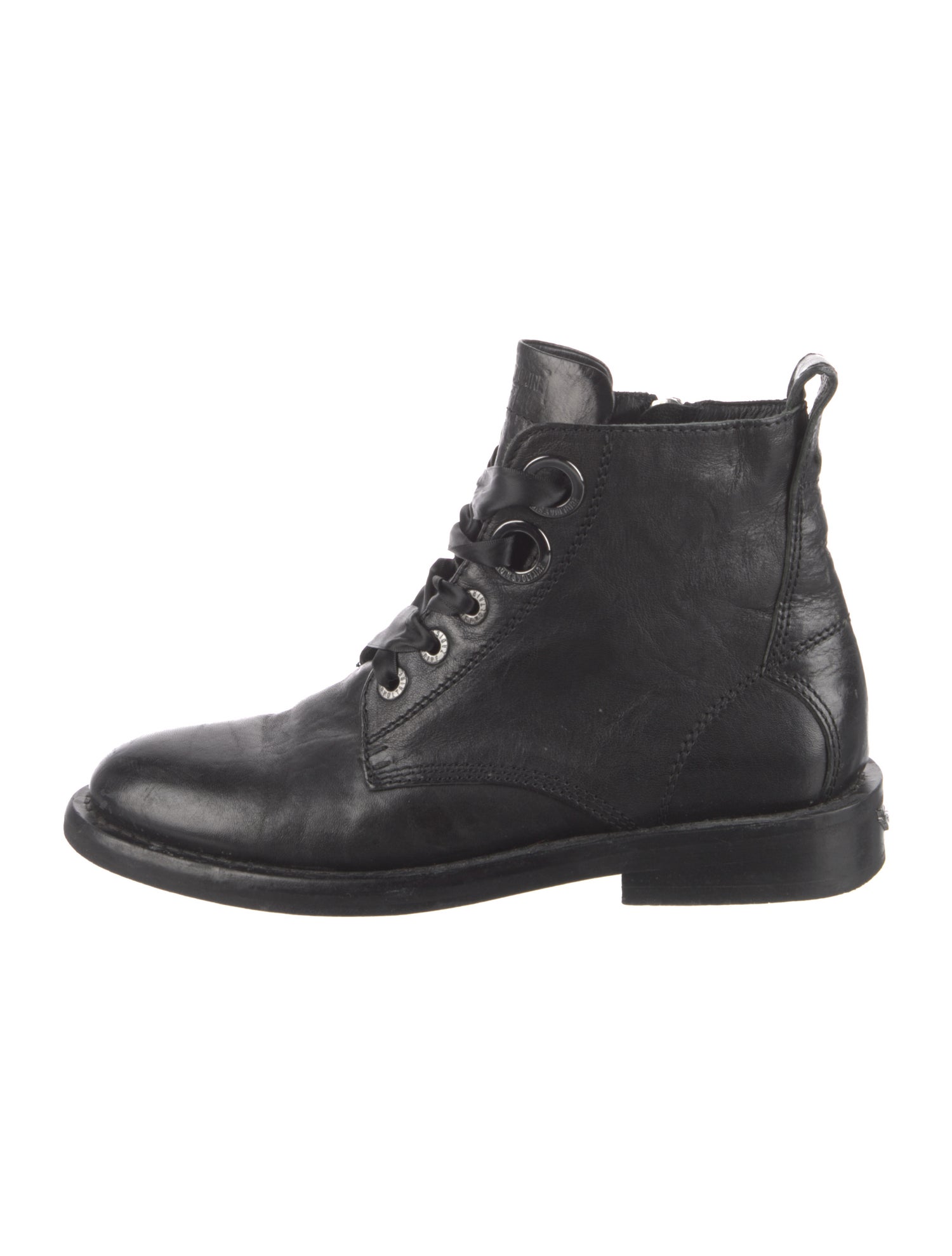 Zadig & Voltaire Leather Combat Boots