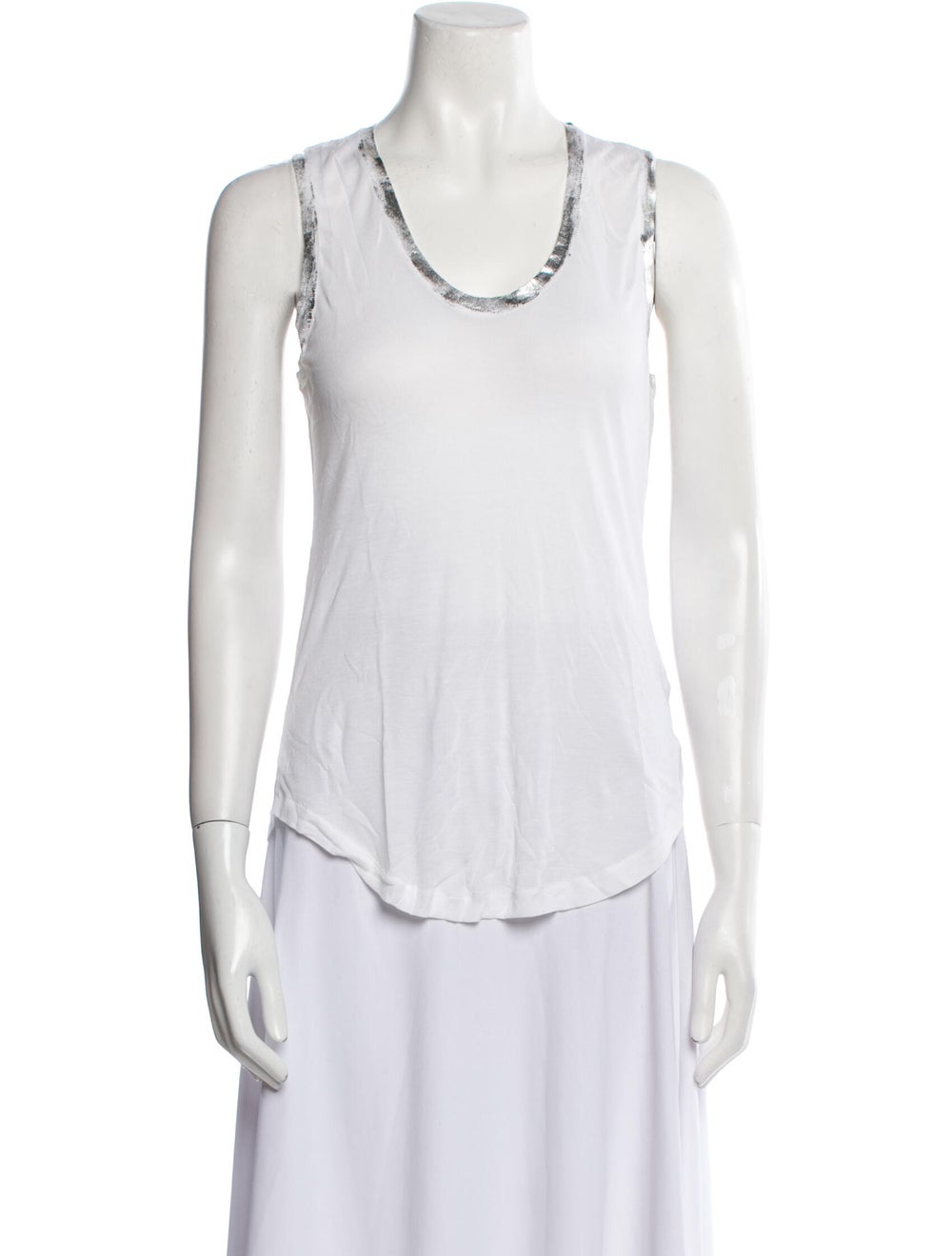 Zadig & Voltaire Tank Top White Scoop Neck