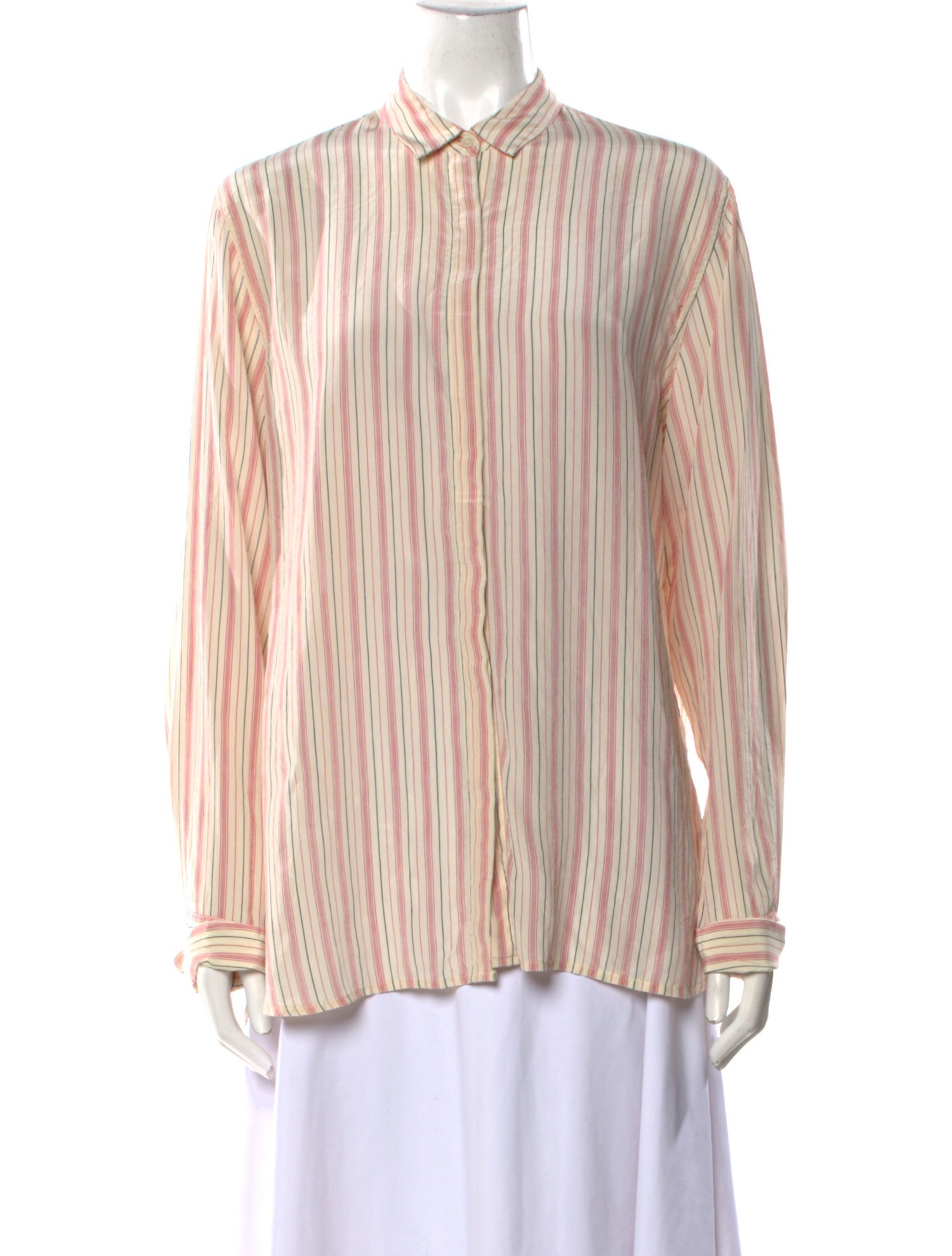 Zadig & Voltaire Silk Striped Button-Up Top
