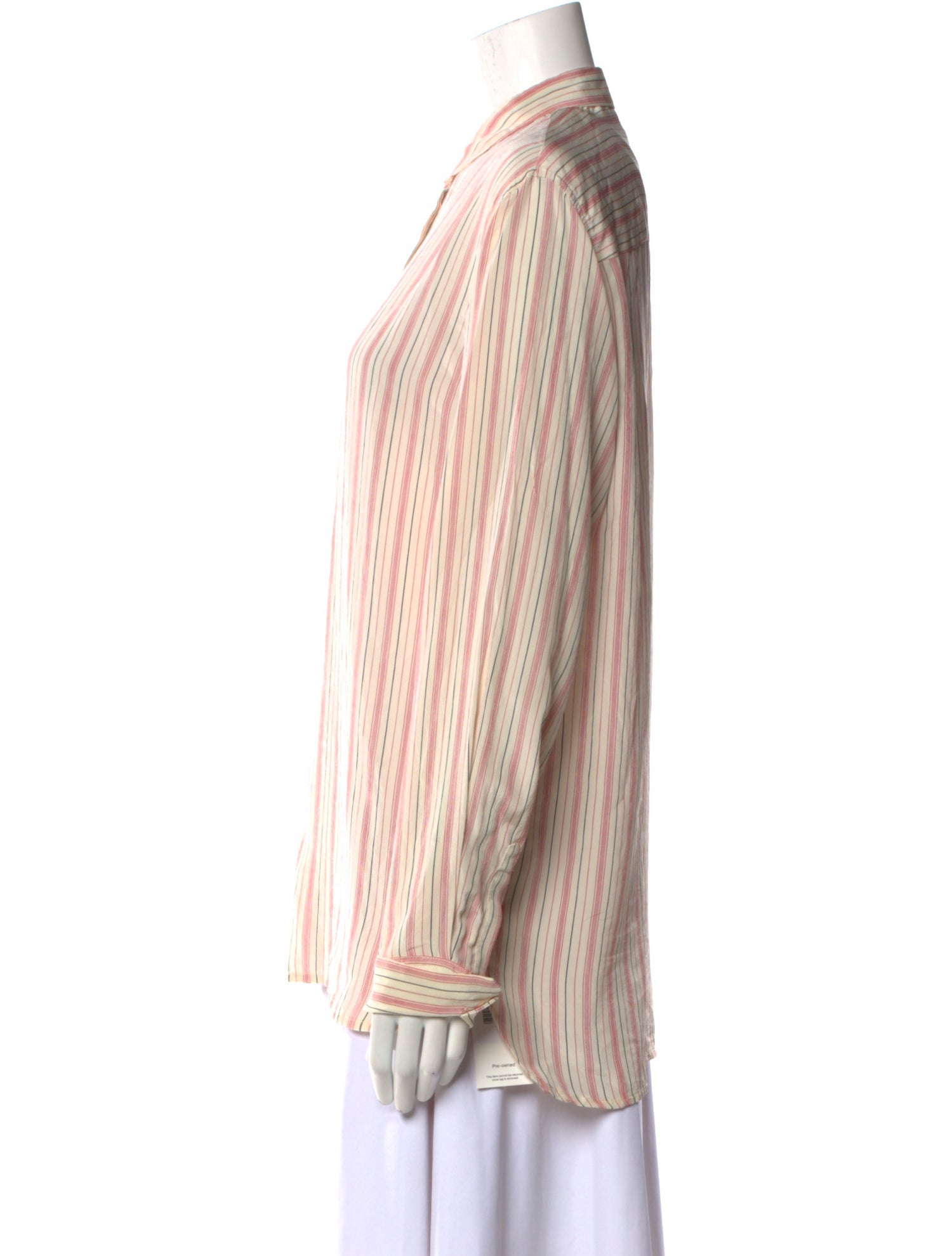 Zadig & Voltaire Silk Striped Button-Up Top