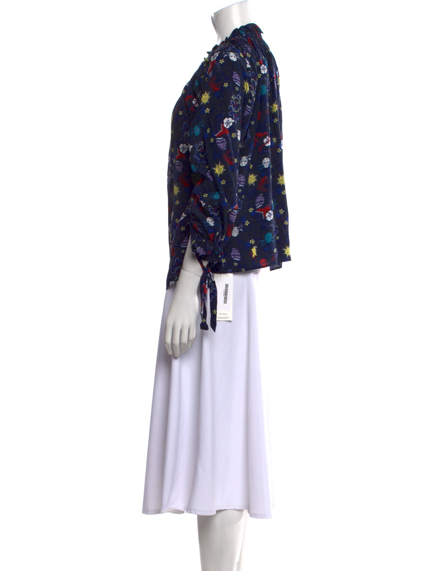 Zadig & Voltaire Floral Print Mock Neck Blouse