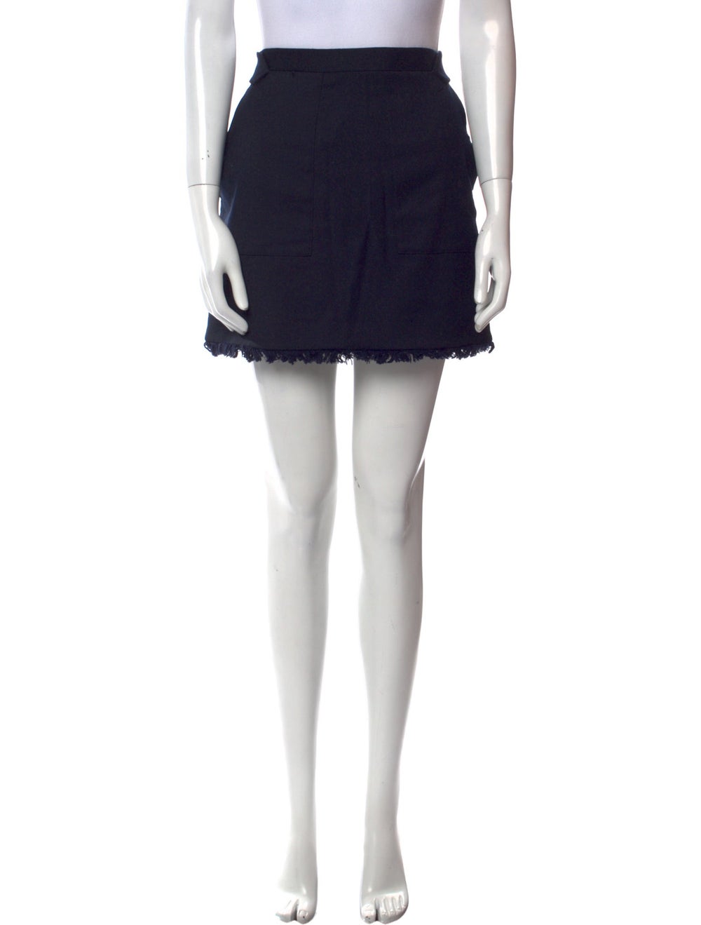 Zadig & Voltaire Skirt Blue Slit Pockets