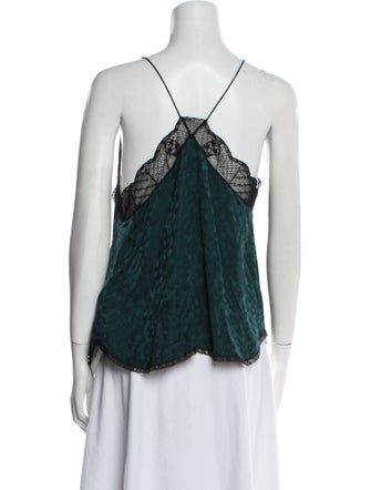 Zadig & Voltaire Silk Lace Trim Embellishment Nightgown