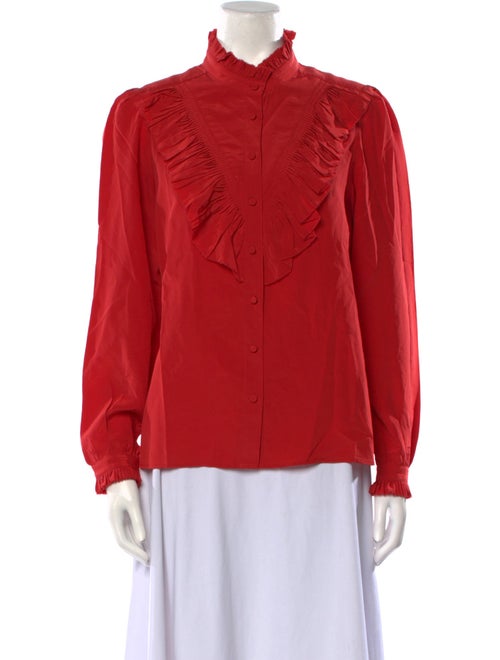 Zadig & Voltaire Silk Mock Neck Blouse