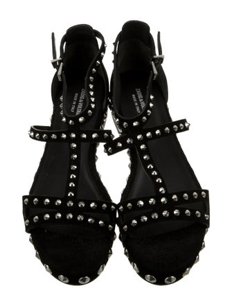 Zadig & Voltaire Suede Studded Accents Gladiator Sandals
