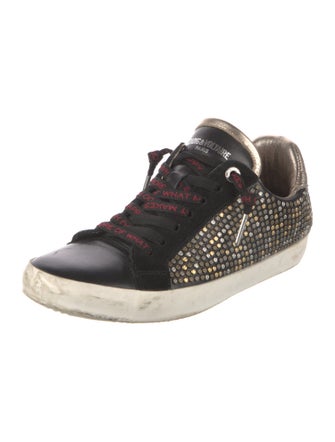 Zadig & Voltaire Leather Studded Accents Sneakers