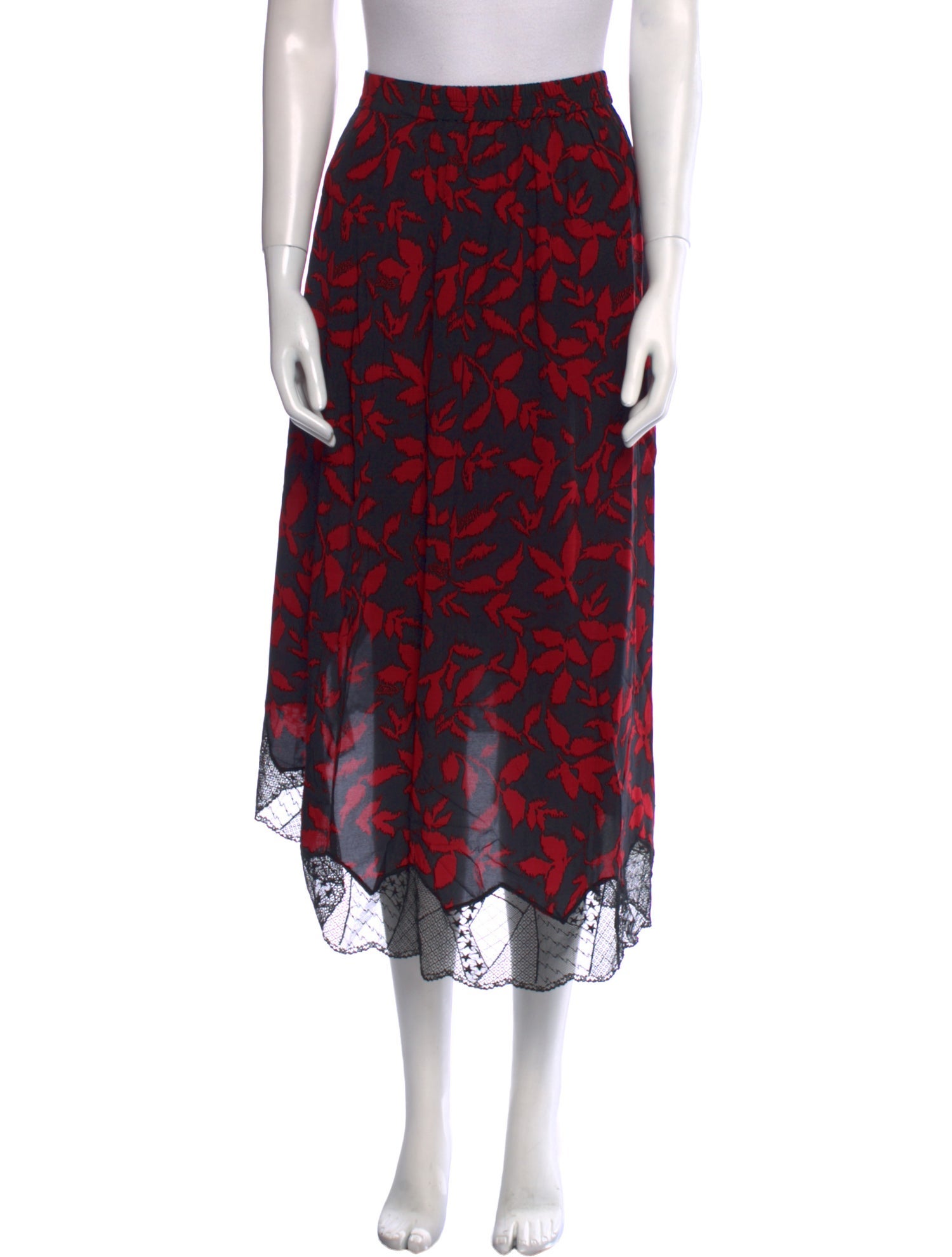 Zadig & Voltaire Floral Print Midi Length Skirt w/ Tags