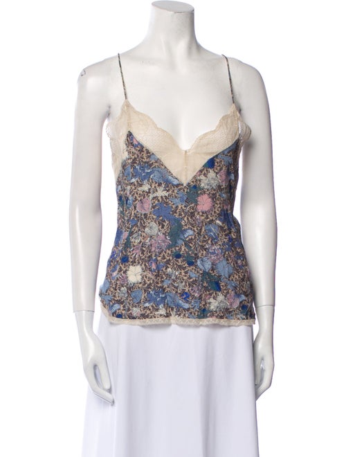 Zadig & Voltaire Floral Print V-Neck Top