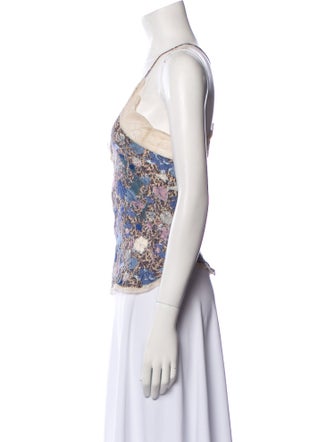 Zadig & Voltaire Floral Print V-Neck Top