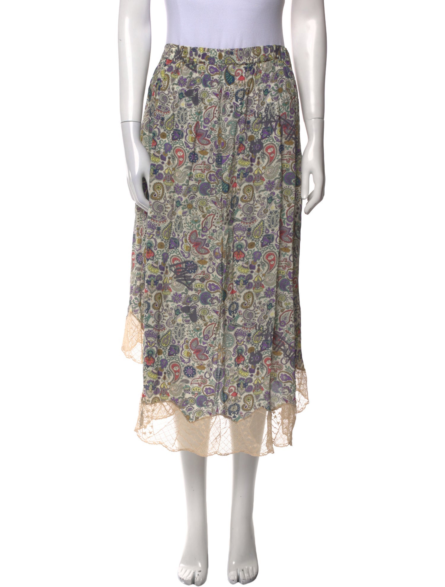 Zadig & Voltaire Floral Print Midi Length Skirt